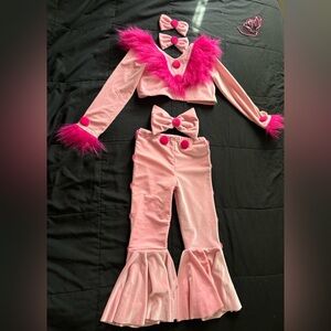 Pink Furry Kids casual pageant wear